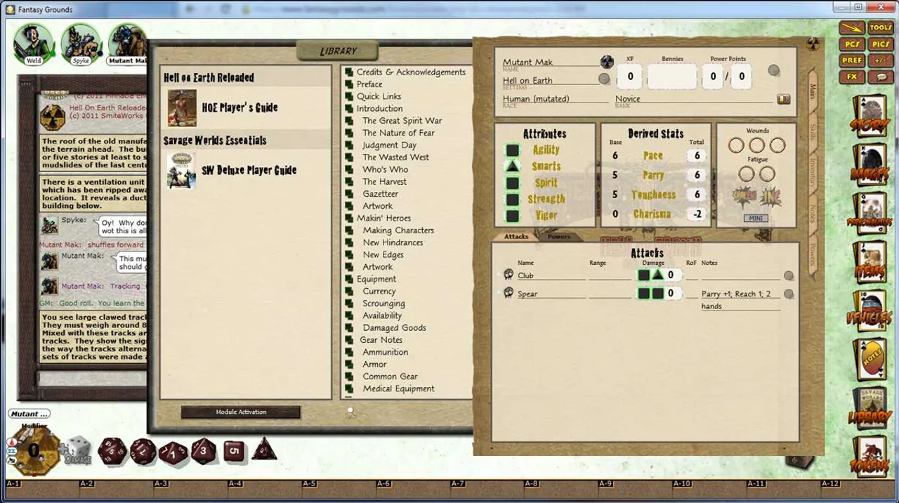 Fantasy Grounds - Deadlands Reloaded: Hell on Earth Reloaded Screenshot 8