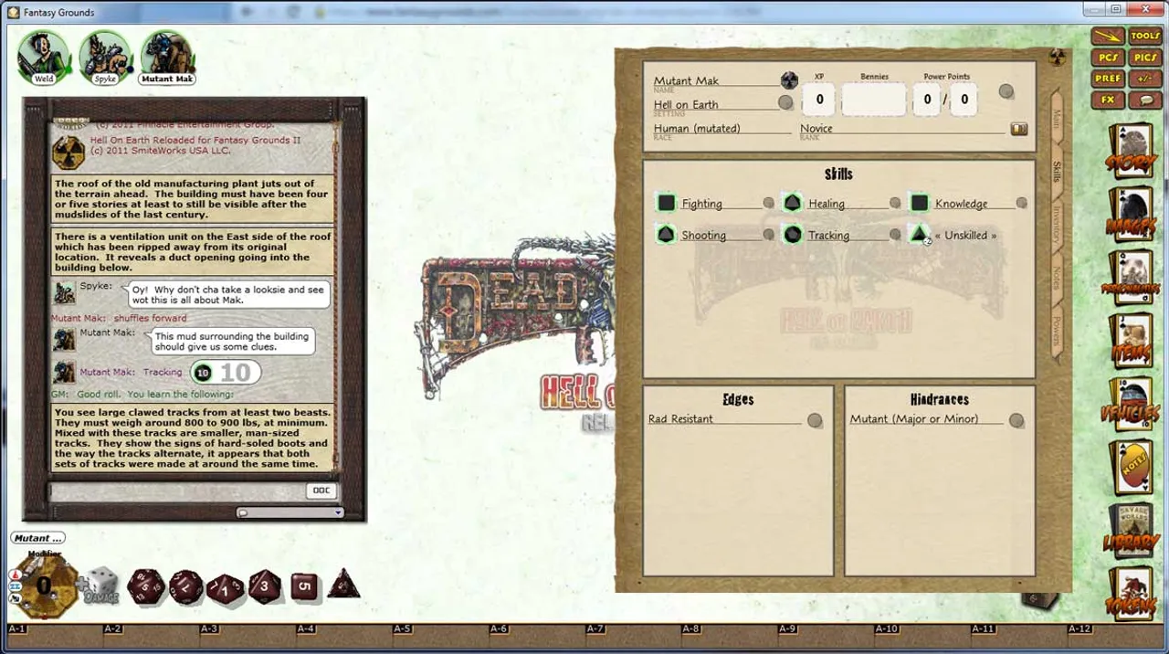 Fantasy Grounds - Deadlands Reloaded: Hell on Earth Reloaded Screenshot 7