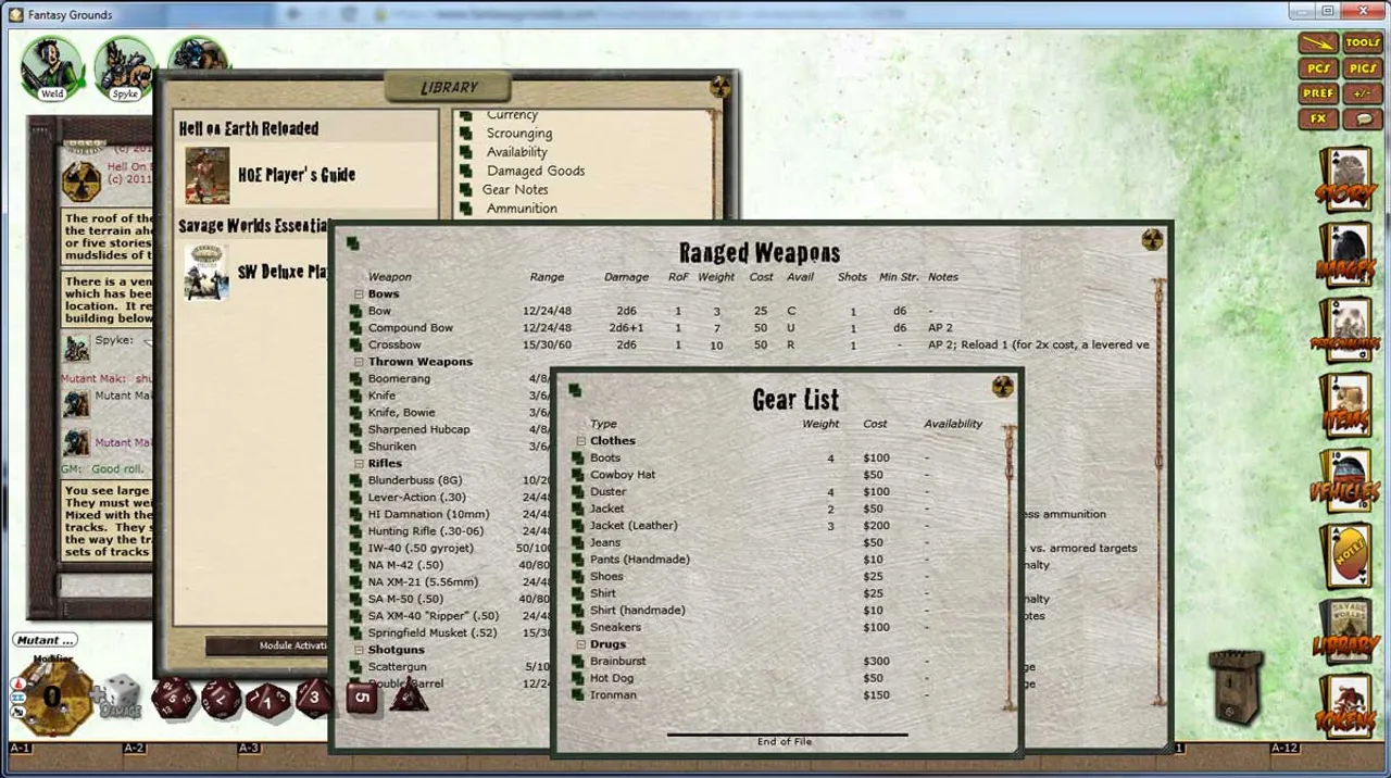 Fantasy Grounds - Deadlands Reloaded: Hell on Earth Reloaded Screenshot 9