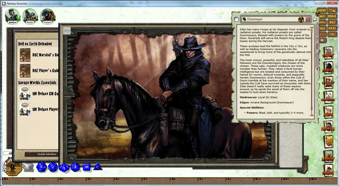 Fantasy Grounds - Deadlands Reloaded: Hell on Earth Reloaded Screenshot 0
