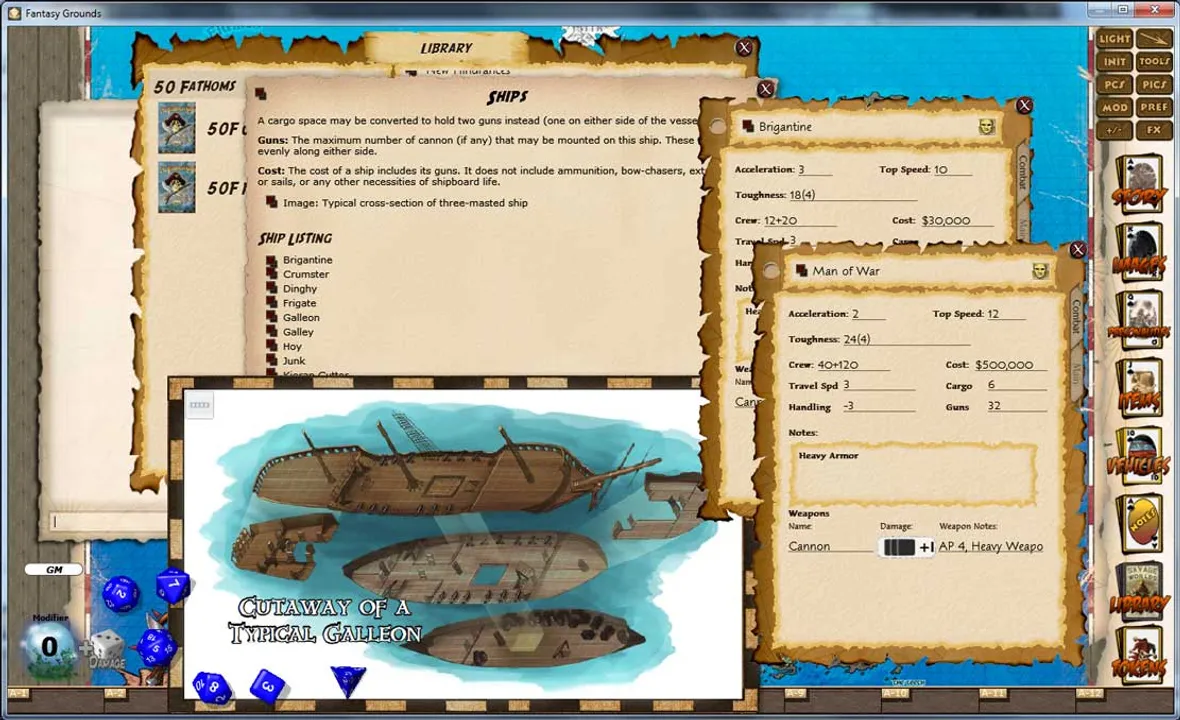 Fantasy Grounds - 50 Fathoms (Savage Worlds) Screenshot 3