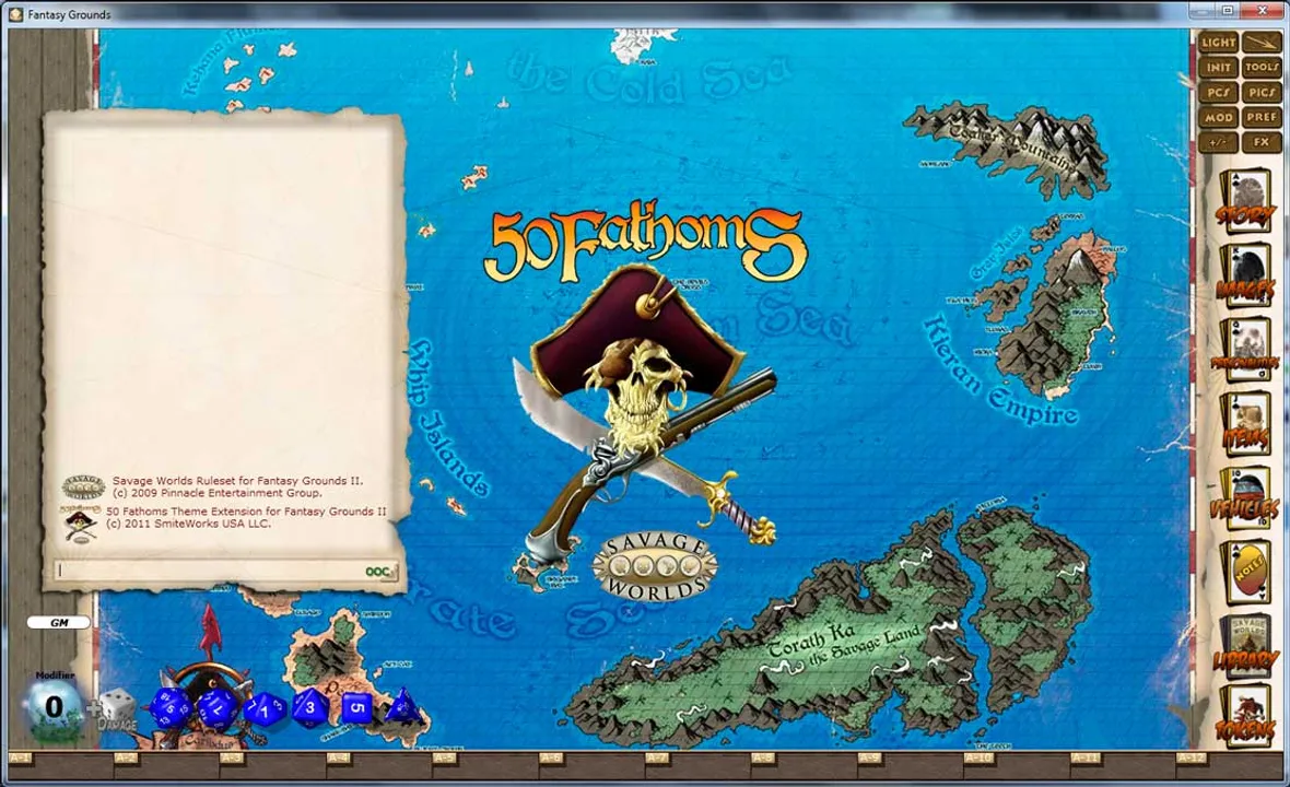 Fantasy Grounds - 50 Fathoms (Savage Worlds) Screenshot 2