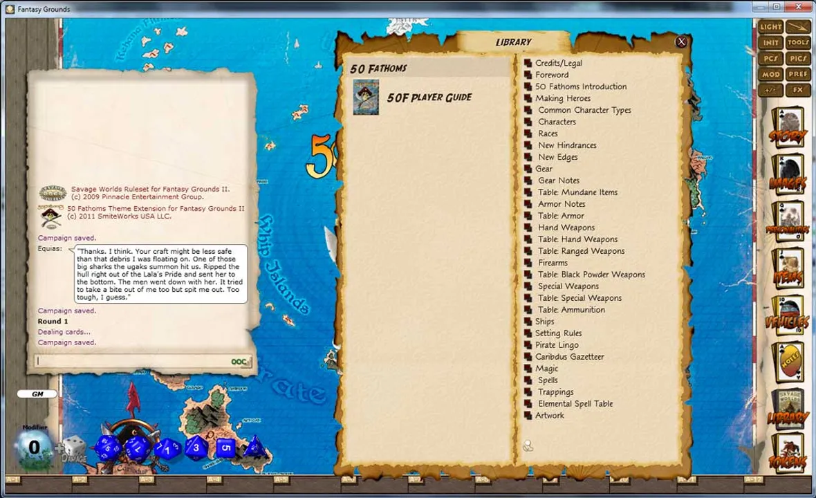 Fantasy Grounds - 50 Fathom's Player's Guide (Savage Worlds) Screenshot 3