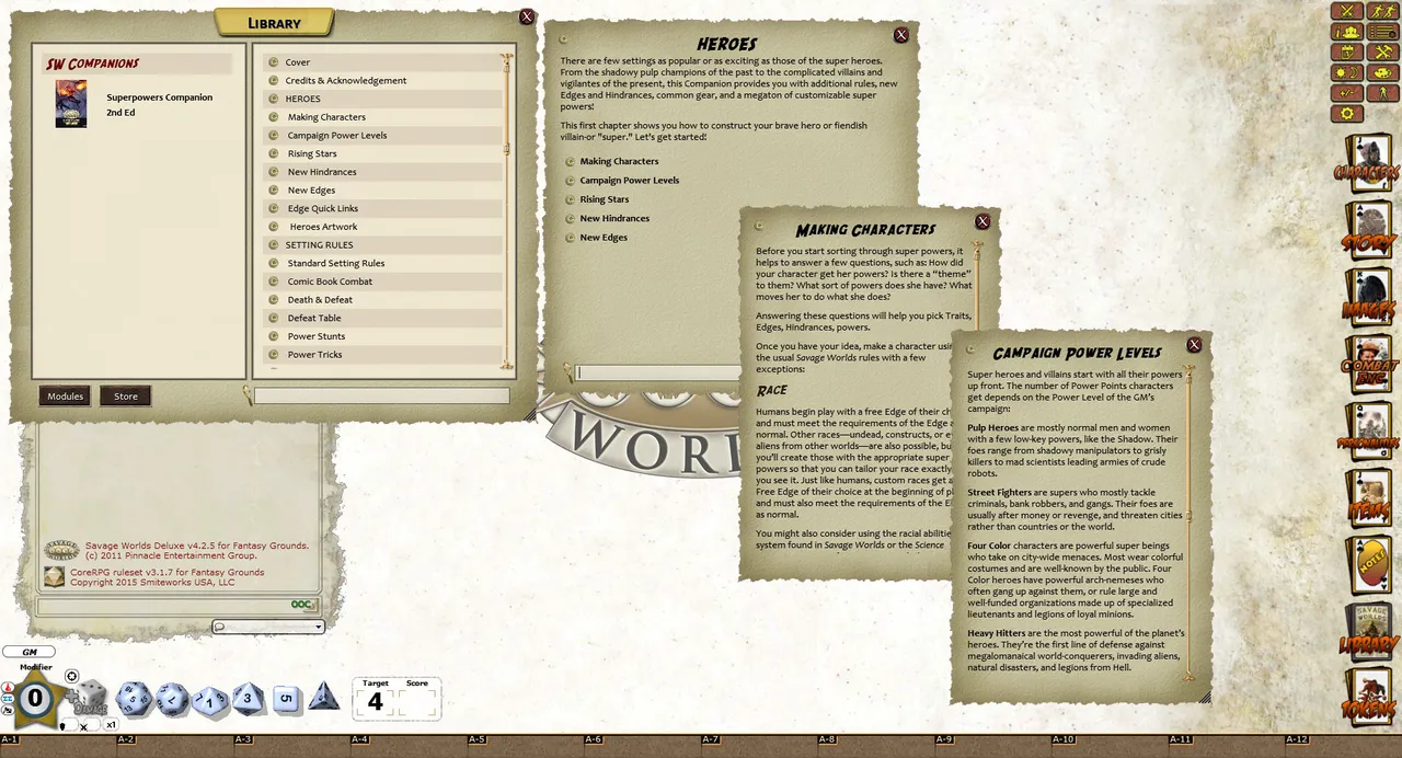 Fantasy Grounds - Super Powers Companion: 2nd Edition (Savage Worlds) Screenshot 1