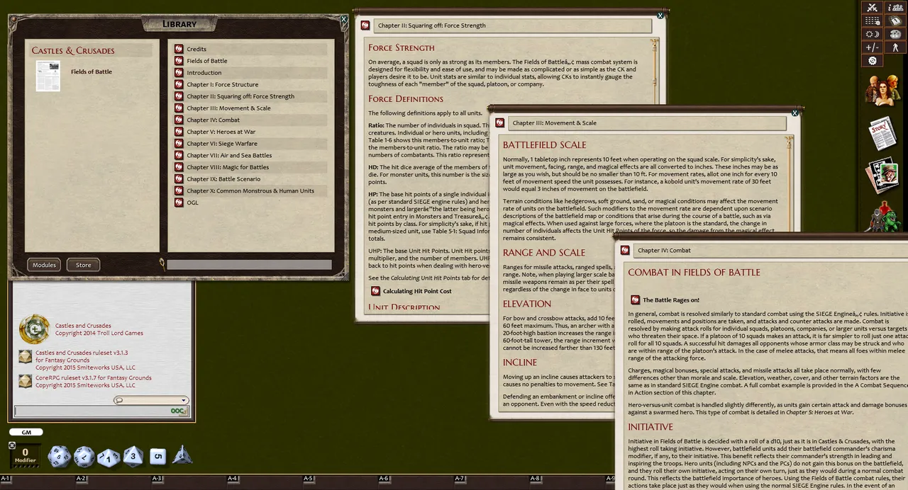Fantasy Grounds - Fields of Battle (Castles & Crusades) Screenshot 3