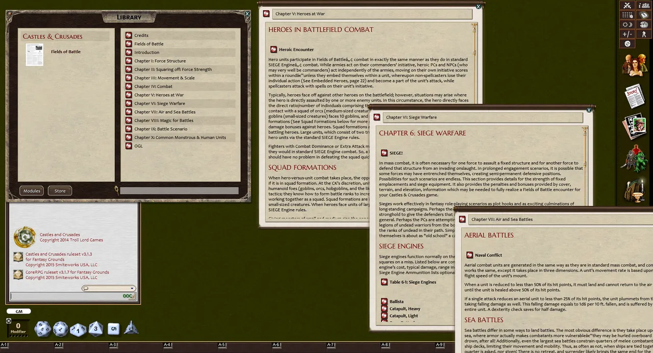 Fantasy Grounds - Fields of Battle (Castles & Crusades) Screenshot 1