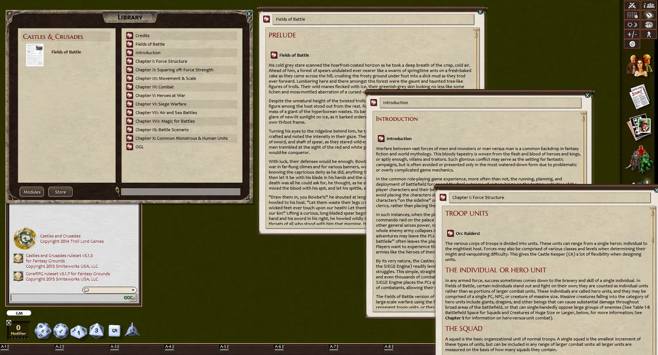 Fantasy Grounds - Fields of Battle (Castles & Crusades) Screenshot 2