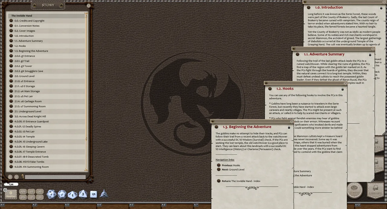 Fantasy Grounds - The Invisible Hand (5E) Screenshot 2