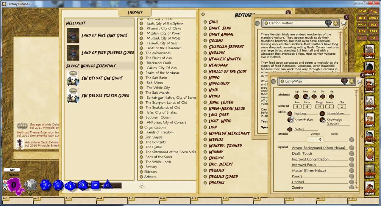Fantasy Grounds - Hellfrost Land of Fire (Savage Worlds) Screenshot 3