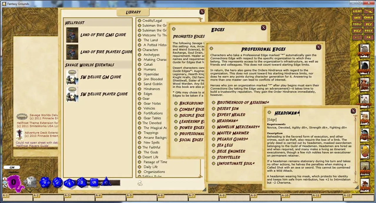 Fantasy Grounds - Hellfrost Land of Fire (Savage Worlds) Screenshot 0