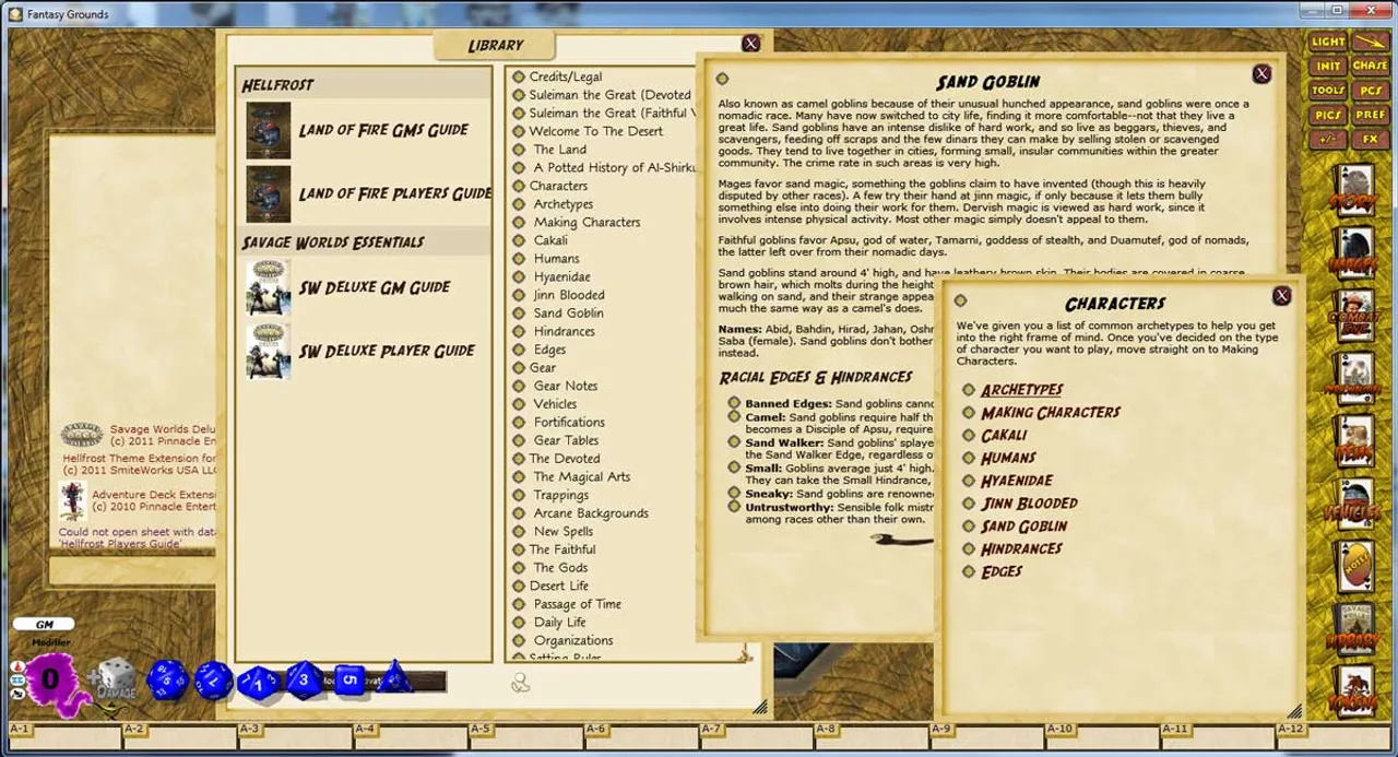 Fantasy Grounds - Hellfrost Land of Fire (Savage Worlds) Screenshot 5