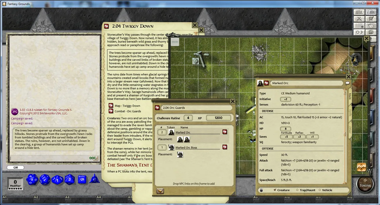 Fantasy Grounds - PFRPG Basic Paths: Wrath of the Orc God Screenshot 1