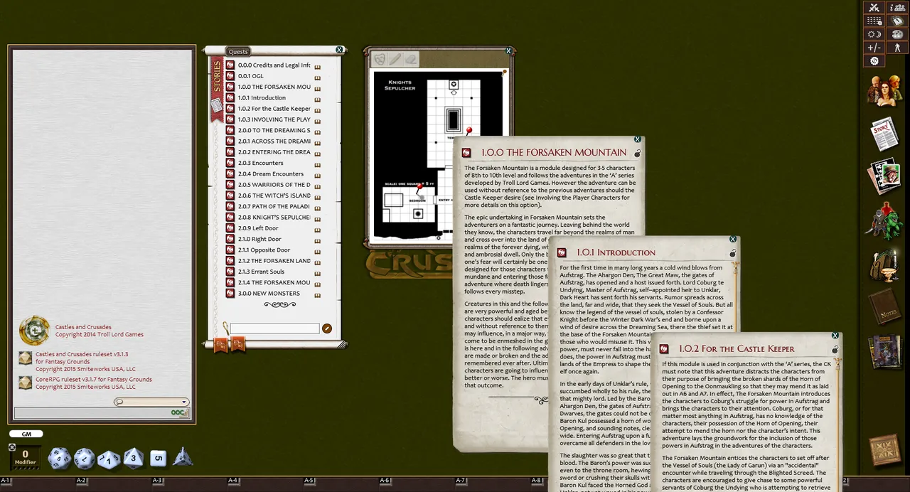 Fantasy Grounds - C&C: A8 Forsaken Mountain Screenshot 3