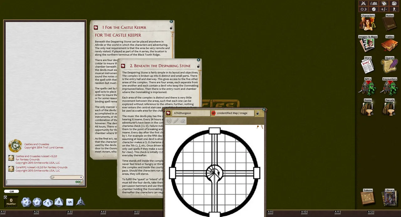 Fantasy Grounds - C&C: A7 The Despairing Stone Screenshot 1