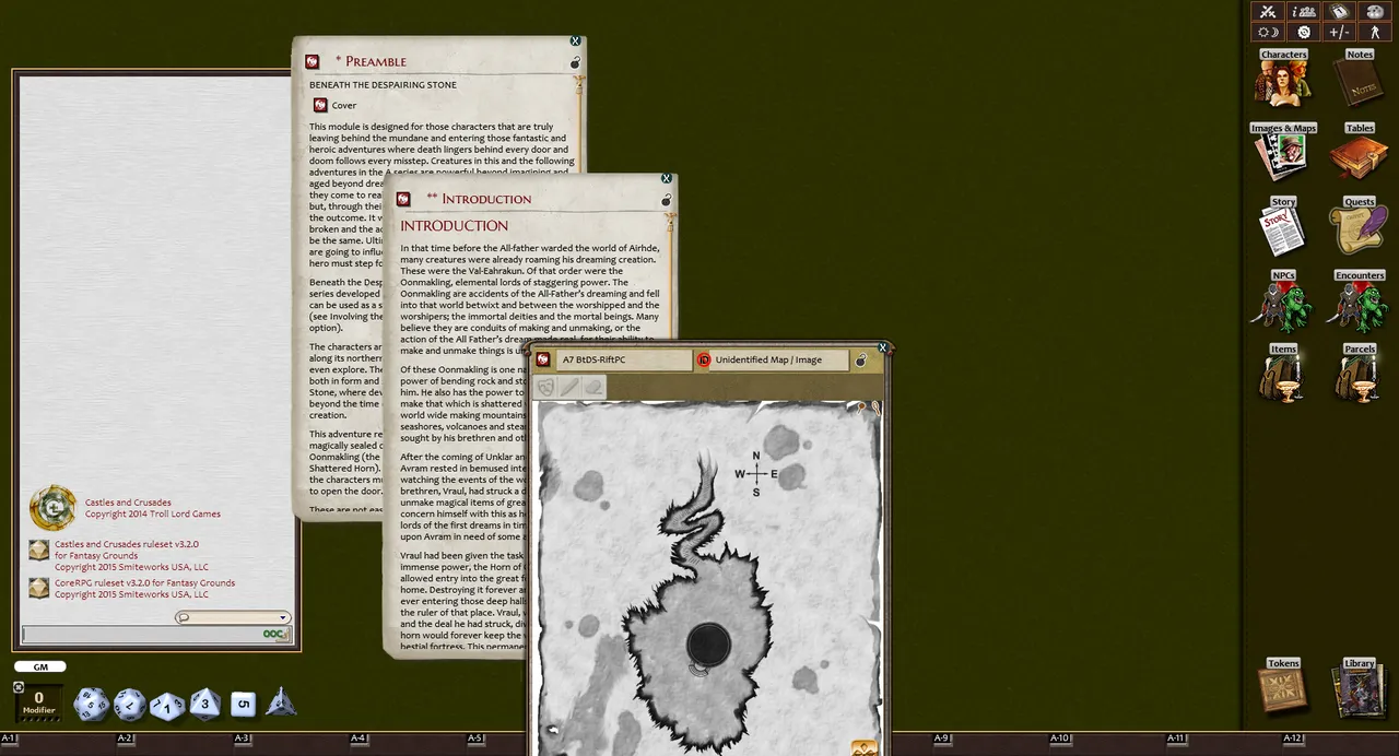 Fantasy Grounds - C&C: A7 The Despairing Stone Screenshot 3