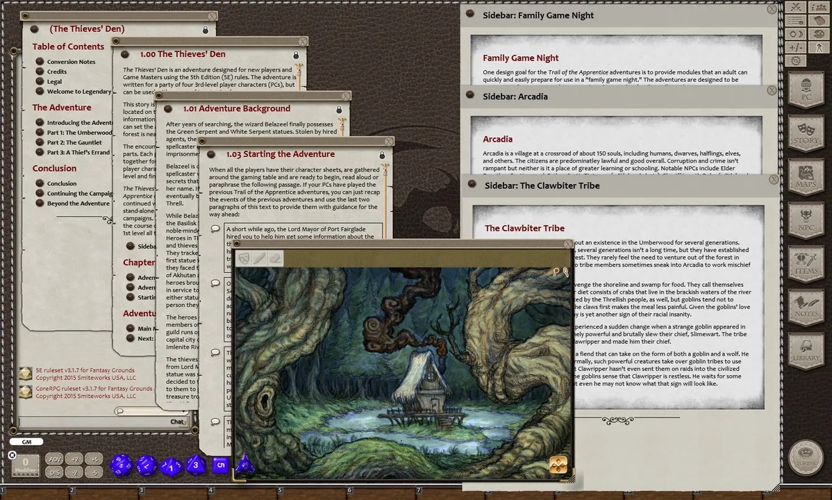 Fantasy Grounds - Trail of the Apprentice: The Thieves' Den Screenshot 3