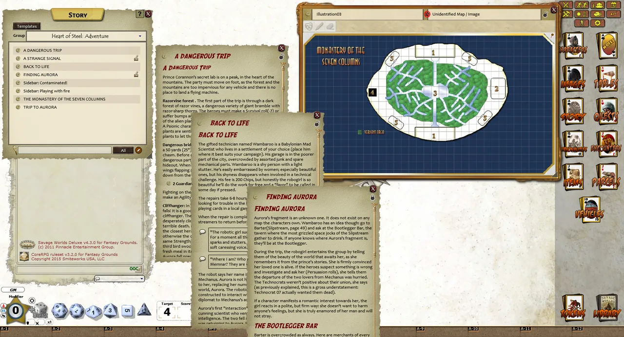 Fantasy Grounds - Slipstream: Heart of Steel (Savage Worlds) Screenshot 2