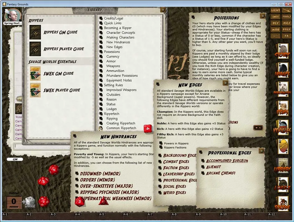 Fantasy Grounds - Rippers (Savage Worlds) Screenshot 0