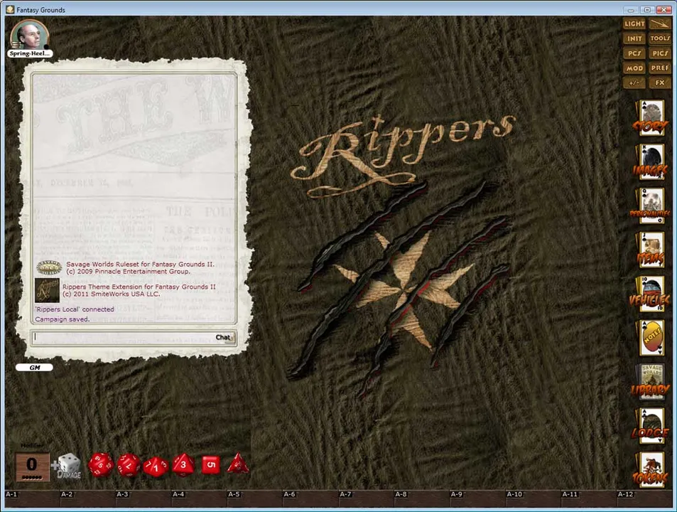 Fantasy Grounds - Rippers (Savage Worlds) Screenshot 8