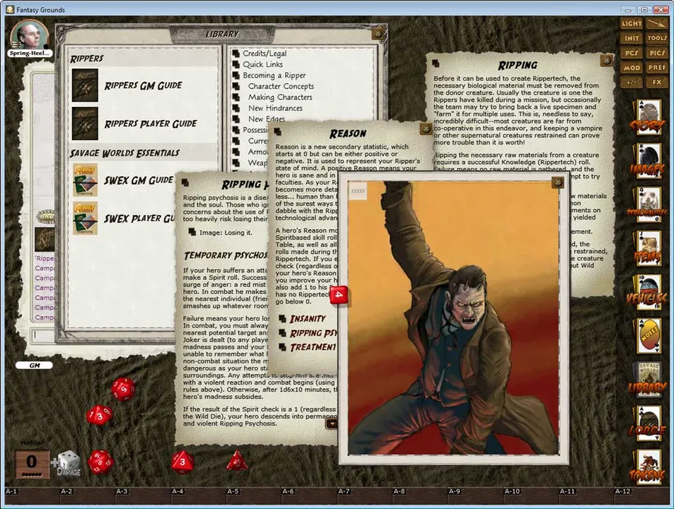 Fantasy Grounds - Rippers (Savage Worlds) Screenshot 7