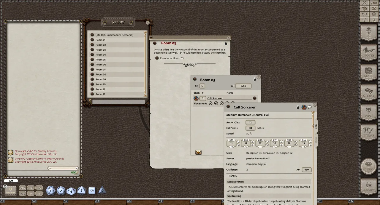 Fantasy Grounds - Mini-Dungeon #004: Summoner's Remorse (5E) Screenshot 1