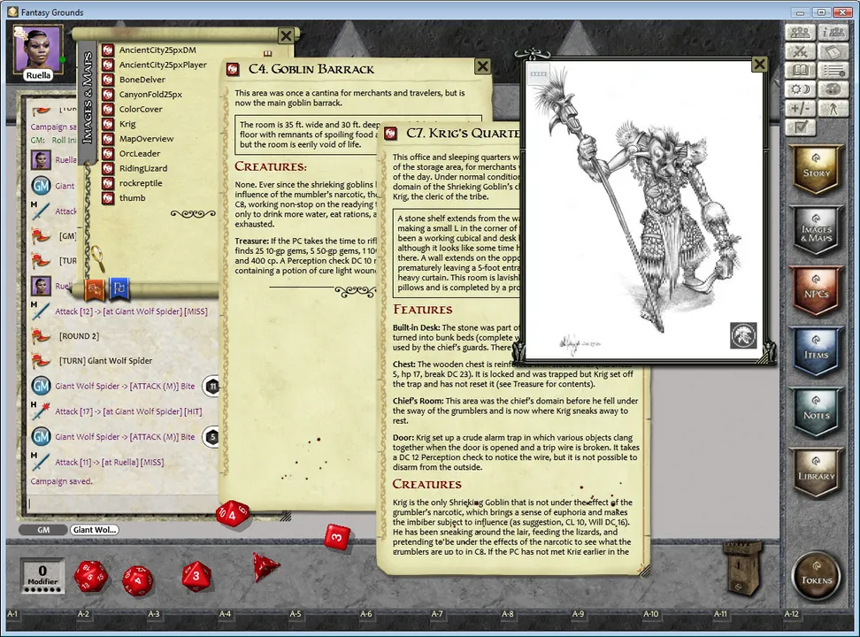 Fantasy Grounds - 1 on 1 Adventures #12: Journey into Riddle Canyon (PFRPG) Screenshot 4