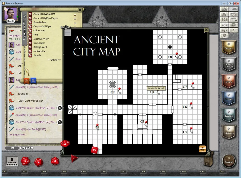 Fantasy Grounds - 1 on 1 Adventures #12: Journey into Riddle Canyon (PFRPG) Screenshot 1