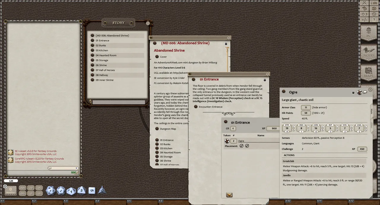Fantasy Grounds - Mini-Dungeon #006: Abandoned Shrine (5E) Screenshot 2