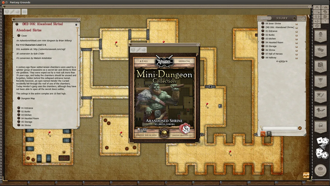 Fantasy Grounds - Mini-Dungeon #006: Abandoned Shrine (5E) Screenshot 3