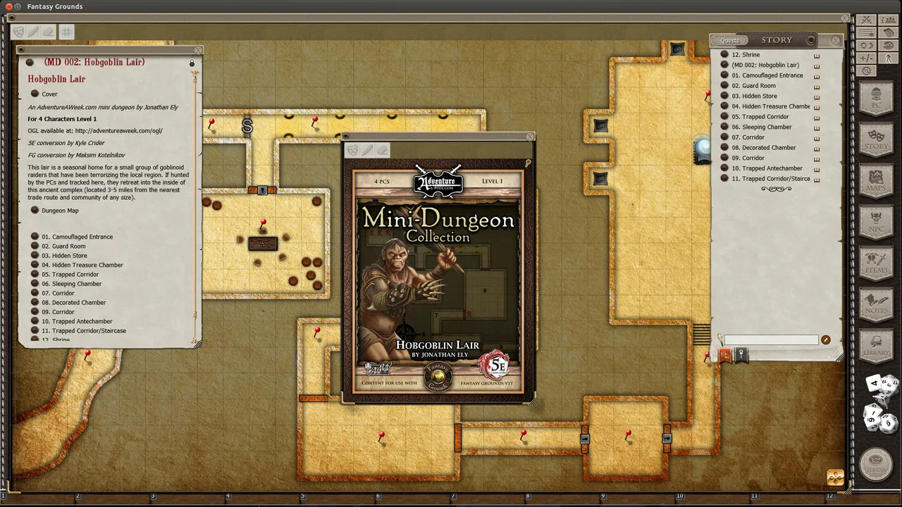 Fantasy Grounds - Mini-Dungeon Collection: Hobgoblin Lair (5E) Screenshot 0