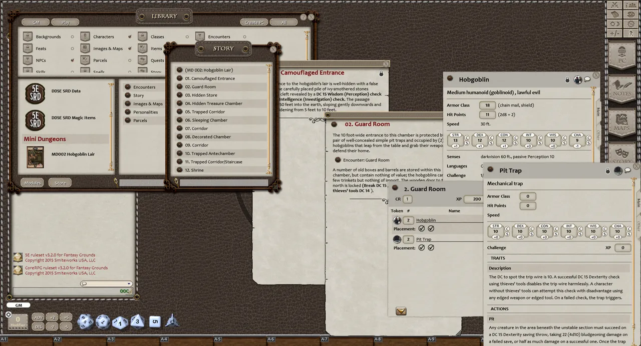 Fantasy Grounds - Mini-Dungeon Collection: Hobgoblin Lair (5E) Screenshot 1