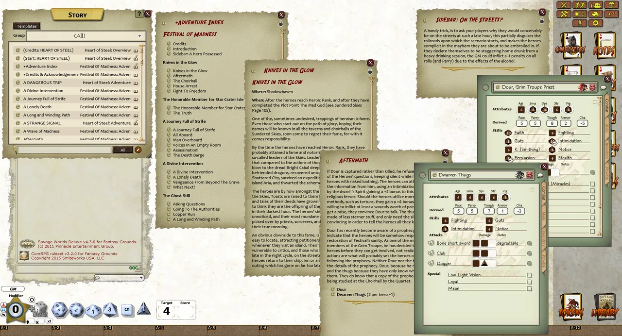 Fantasy Grounds - Sundered Skies: Festival of Madness (Savage Worlds) Screenshot 0