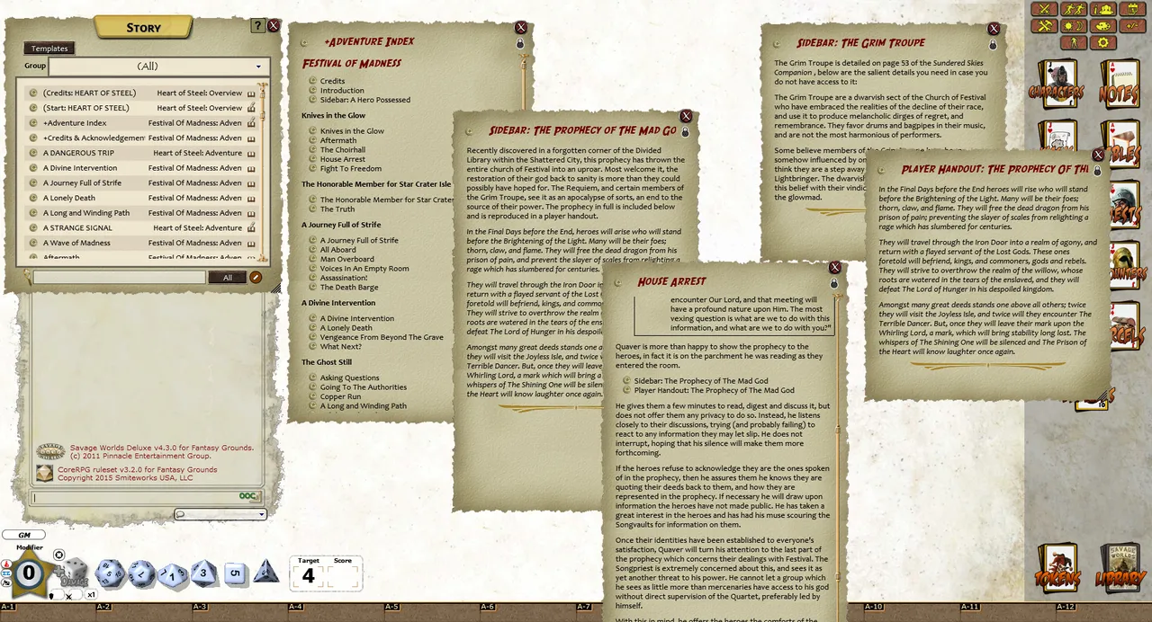 Fantasy Grounds - Sundered Skies: Festival of Madness (Savage Worlds) Screenshot 3