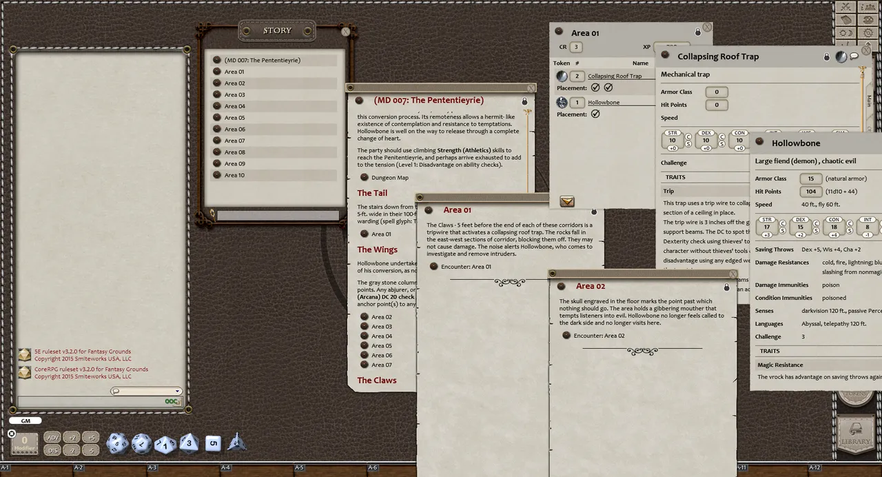Fantasy Grounds - Mini-Dungeon #007: The Pententieyrie (5E) Screenshot 2