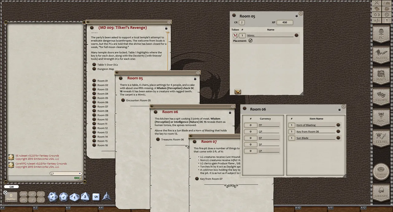 Fantasy Grounds - Mini-Dungeon #009: Tiikeri's Revenge (5E) Screenshot 0