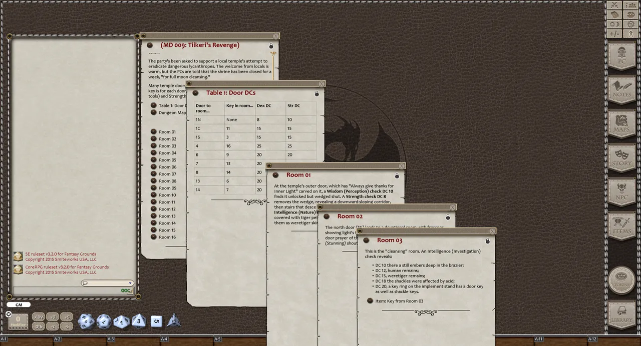 Fantasy Grounds - Mini-Dungeon #009: Tiikeri's Revenge (5E) Screenshot 2