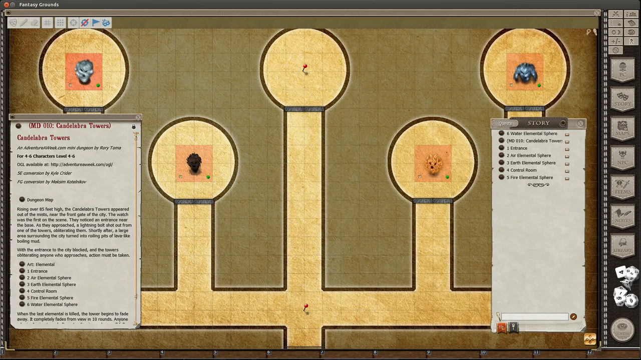 Fantasy Grounds - Mini-Dungeon #010: Candelabra Towers (5E) Screenshot 3