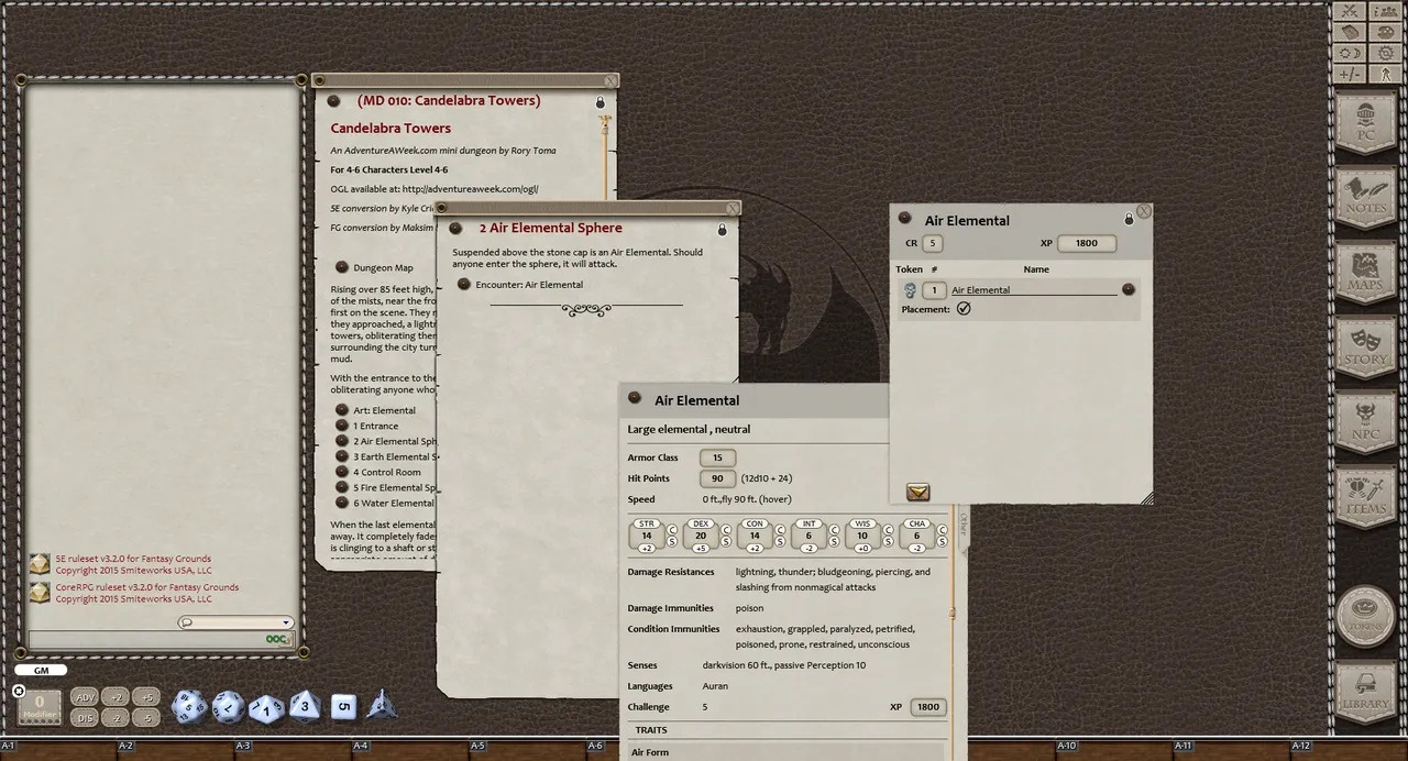 Fantasy Grounds - Mini-Dungeon #010: Candelabra Towers (5E) Screenshot 1