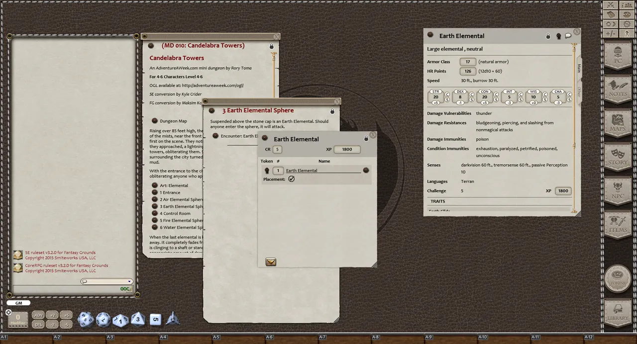 Fantasy Grounds - Mini-Dungeon #010: Candelabra Towers (5E) Screenshot 0
