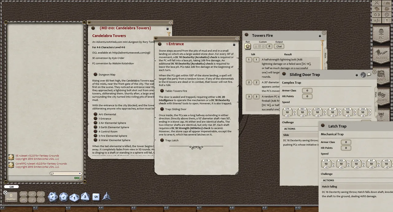 Fantasy Grounds - Mini-Dungeon #010: Candelabra Towers (5E) Screenshot 2