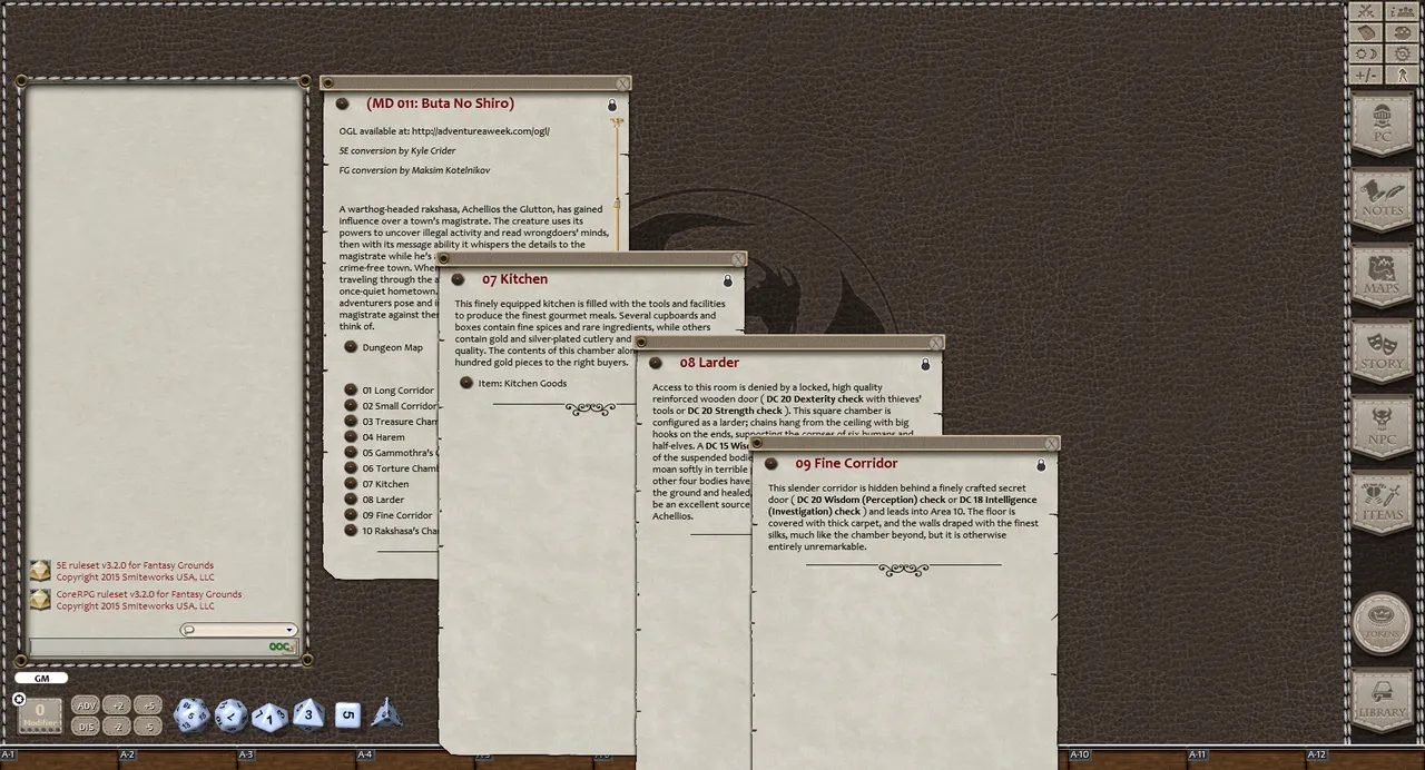 Fantasy Grounds - Mini-Dungeon #011: Buta No Shiro (5E) Screenshot 0