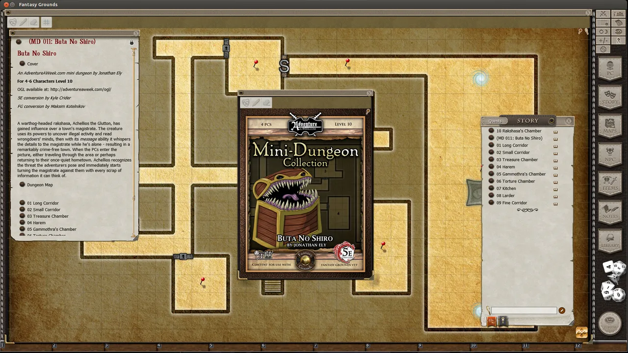 Fantasy Grounds - Mini-Dungeon #011: Buta No Shiro (5E) Screenshot 1