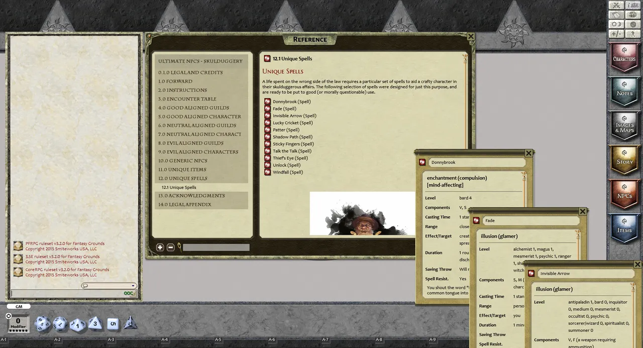 Fantasy Grounds - Ultimate NPCs: Skullduggery (PFRPG) Screenshot 0