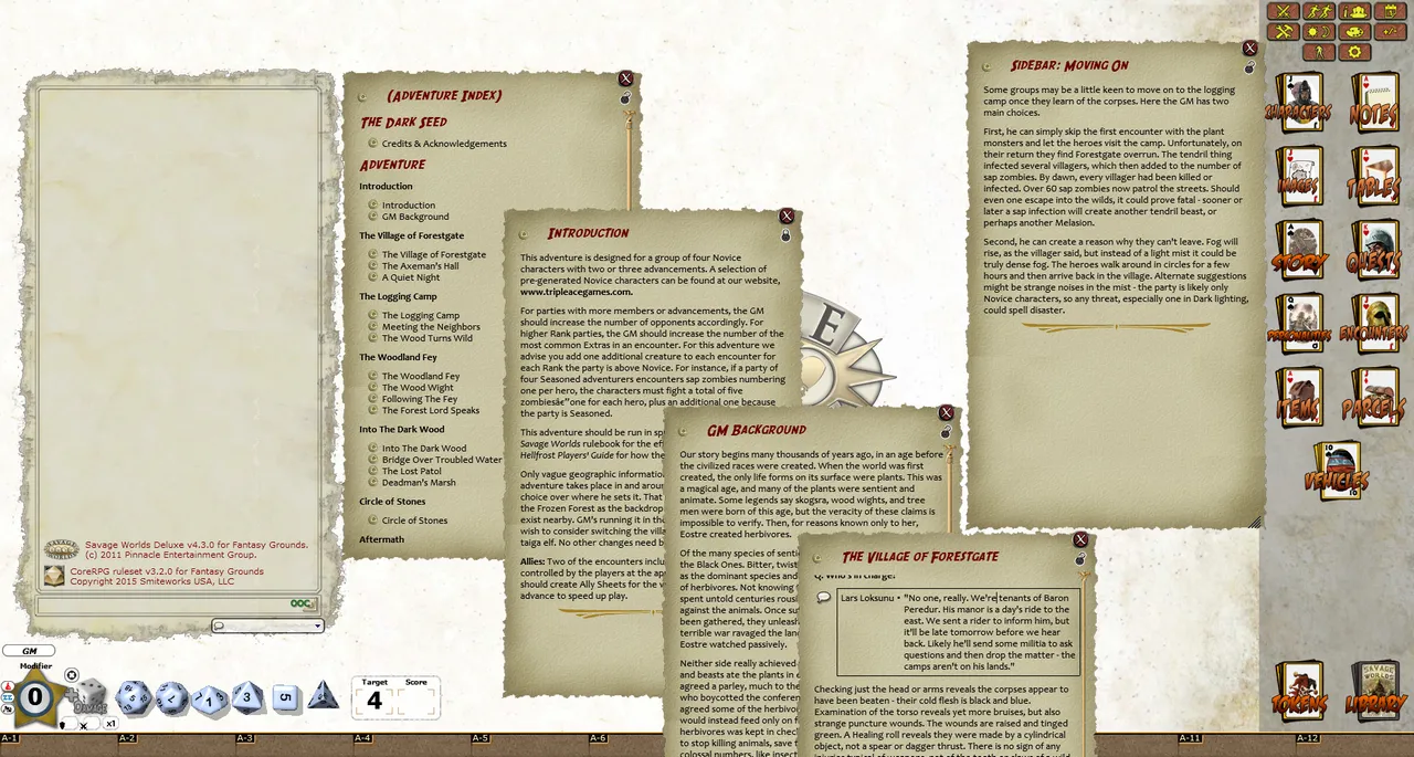 Fantasy Grounds - Hellfrost: The Dark Seed (Savage Worlds) Screenshot 1