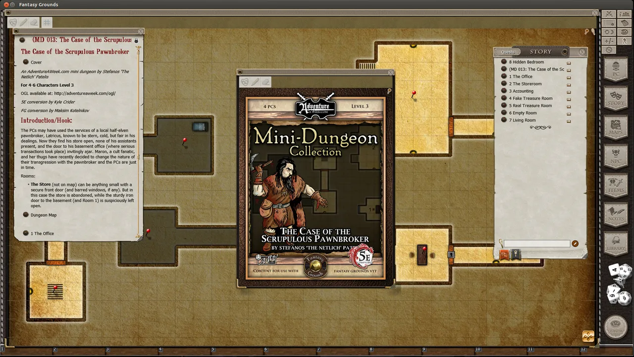 Fantasy Grounds - Mini-Dungeon #013: The Case of the Scrupulous Pawnbroker (5E) Screenshot 0