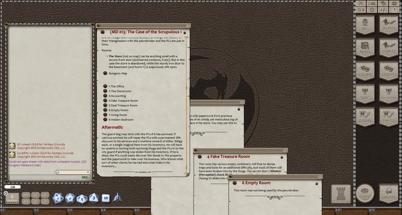 Fantasy Grounds - Mini-Dungeon #013: The Case of the Scrupulous Pawnbroker (5E) Screenshot 3