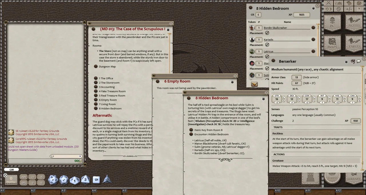 Fantasy Grounds - Mini-Dungeon #013: The Case of the Scrupulous Pawnbroker (5E) Screenshot 1