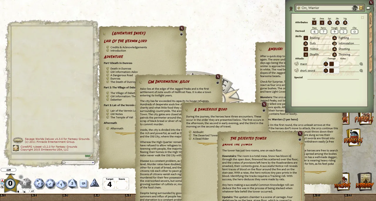 Fantasy Grounds - Hellfrost: Lair of the Vermin Lord (Savage Worlds) Screenshot 1