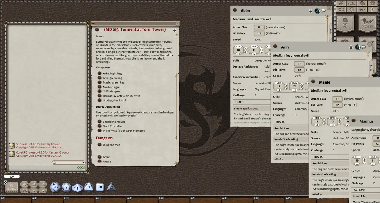 Fantasy Grounds - Mini-Dungeon #015: Torment at Torni Tower (5E) Screenshot 2