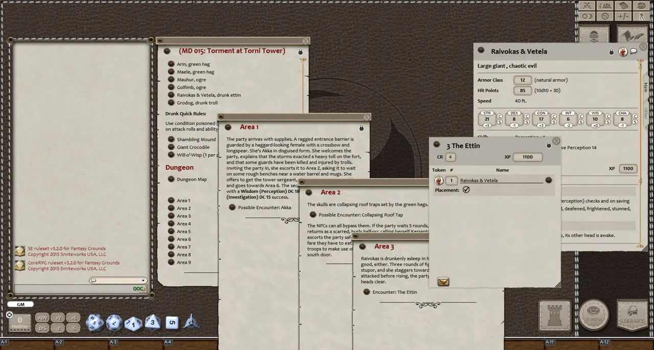 Fantasy Grounds - Mini-Dungeon #015: Torment at Torni Tower (5E) Screenshot 1